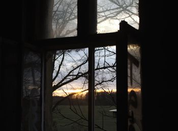 Close-up of window at home