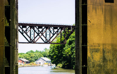 Bridge against clear sky