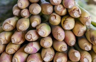 Full frame shot of onions for sale