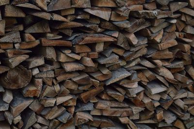 Full frame shot of logs