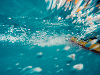 Close-up of bubbles in swimming pool