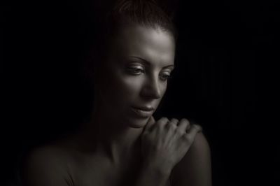 Close-up portrait of young woman