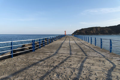 Pier amidst sea