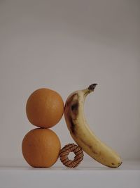 Close-up of lemons on table