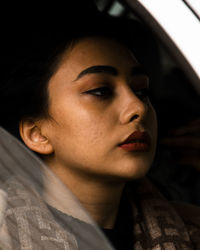 Close-up of young woman