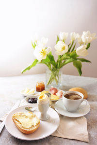 Close-up of food on table