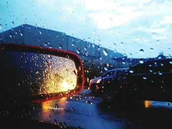 Road viewed through car windshield