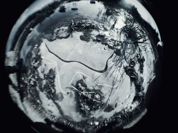 Close-up of reflection in water