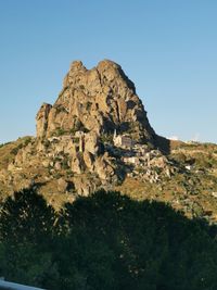 Scenic view of mountains against clear sky