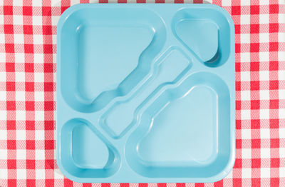 High angle view of ice cream on table