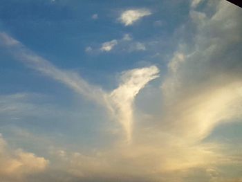 Low angle view of vapor trail in sky