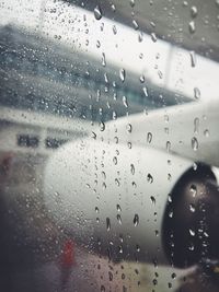 Rain drops on glass window