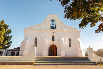 Low angle view of historic church against sky