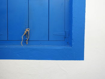 Closed blue window
