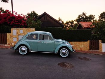 Cars parked on street