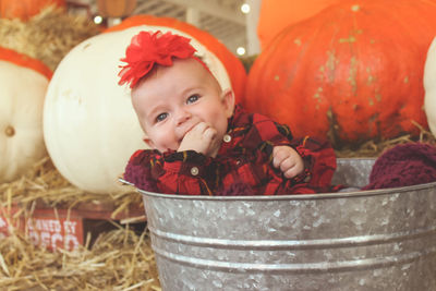 Portrait of cute baby