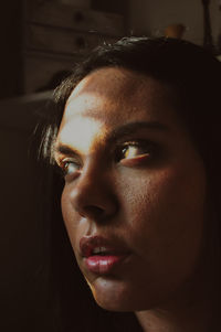 Close-up of young woman