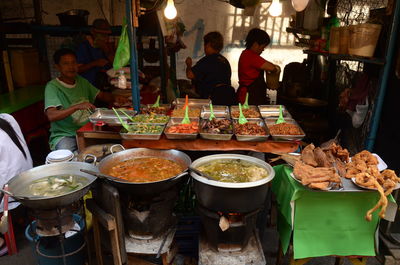 Group of people in restaurant