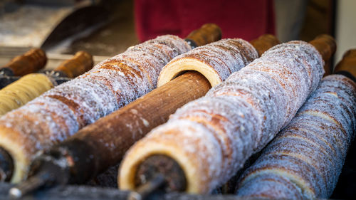 Close-up of bread for sale in store