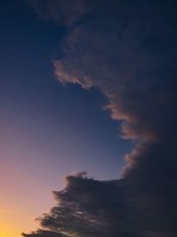 Low angle view of sky at night