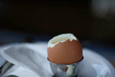 Close-up of breakfast served on table