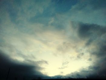 Low angle view of cloudy sky