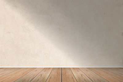 Empty wooden floor at home