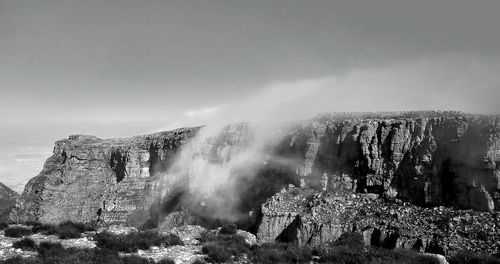 View of waterfall against sky
