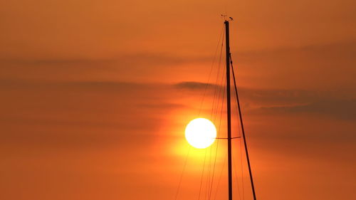 Scenic view of orange sky