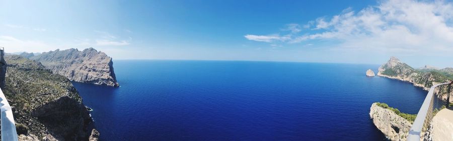 Panoramic view of sea against sky