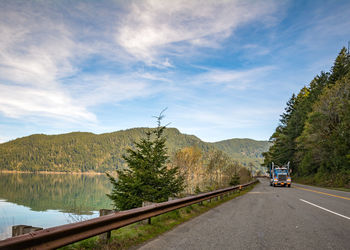 Road passing through mountains