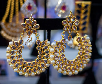 Close-up of earrings