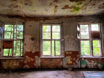 Interior of abandoned house