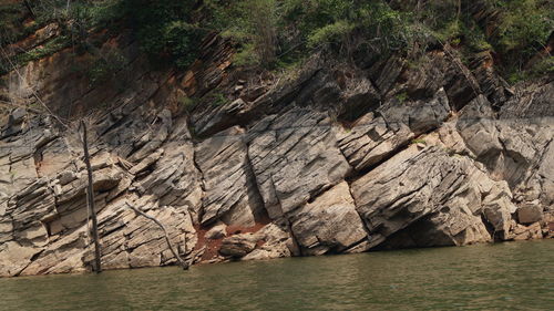 Rock formations in sea