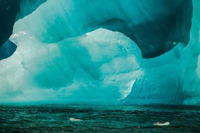 Aerial view of frozen sea