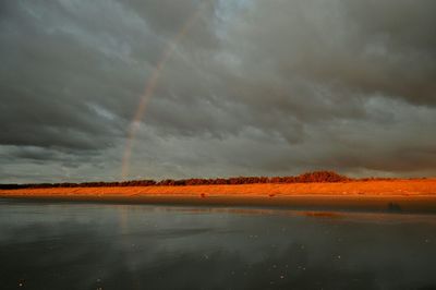 Storm clouds over sea