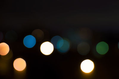 Defocused lights at night