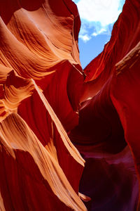 Low angle view of rock formation