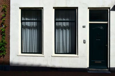 Closed window of house