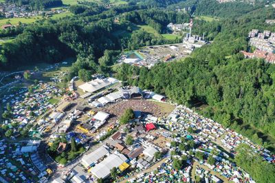 High angle view of townscape
