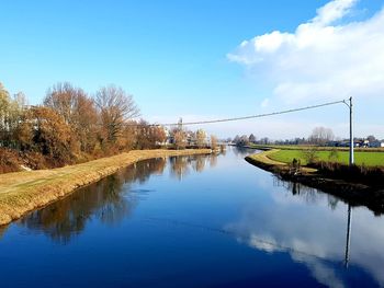 Scenic view of river against sky