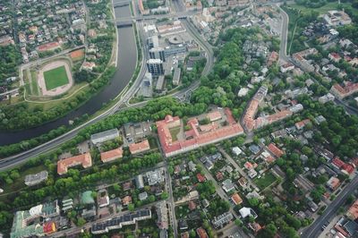 High angle view of cityscape