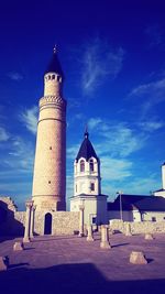 Historic building against clear blue sky