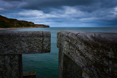 Seaside on an old bridge