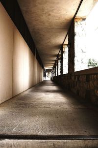 Empty corridor of building
