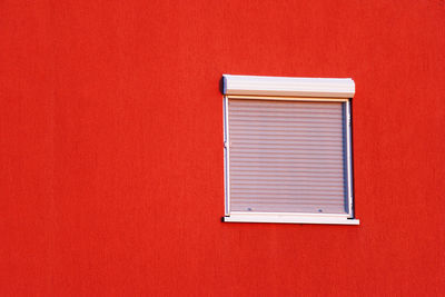 Close-up of red window