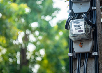 Close-up of security camera