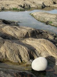 Rocks in sea