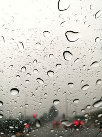 Raindrops on glass window