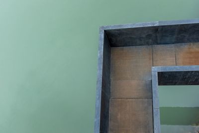 High angle view of building by sea